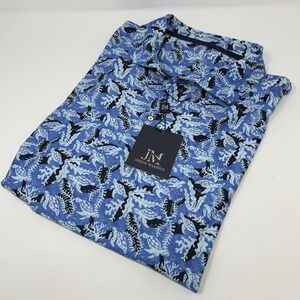 NWT Jaxson Maximus Men's Panhandle Polo Gulf Coast Turtle Blue/White Shirt, XL